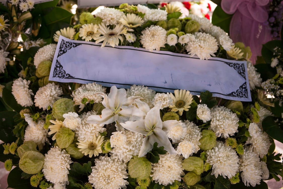 Thai funeral wreath